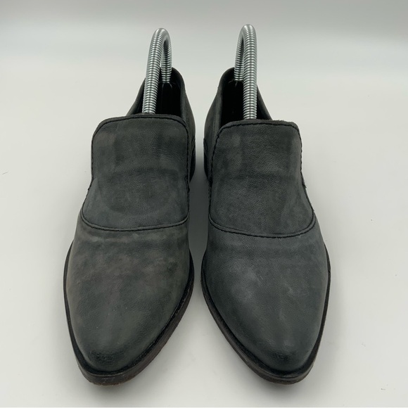 FREE People Gray Brady Leather Western Loafers. Size 37. - Picture 3 of 9